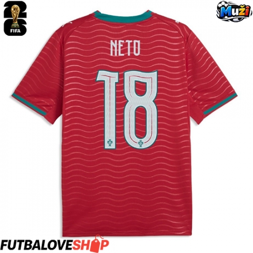 Dres Portugalsko Pedro Neto #18 Domáci MS 2026 Krátky Rukáv